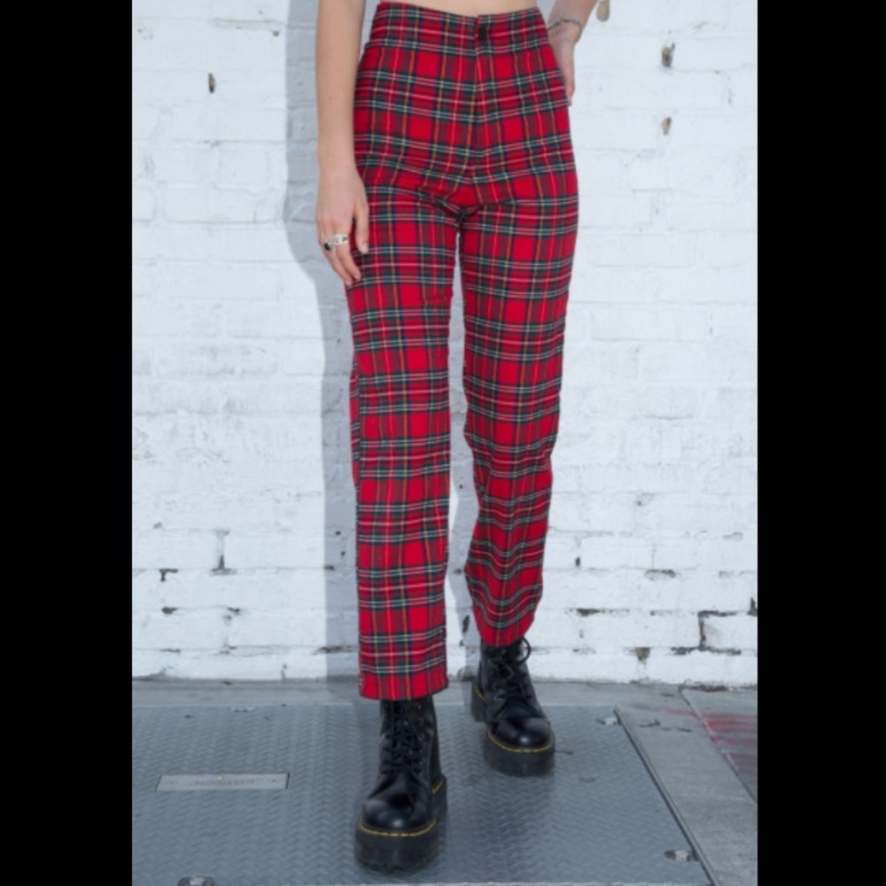 brandy melville red kim pants